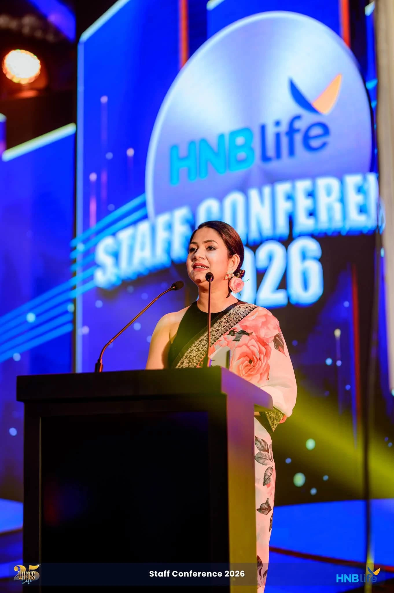 Chamika Jayawardena representing In.She, HNB Life's women-focused empowerment initiative